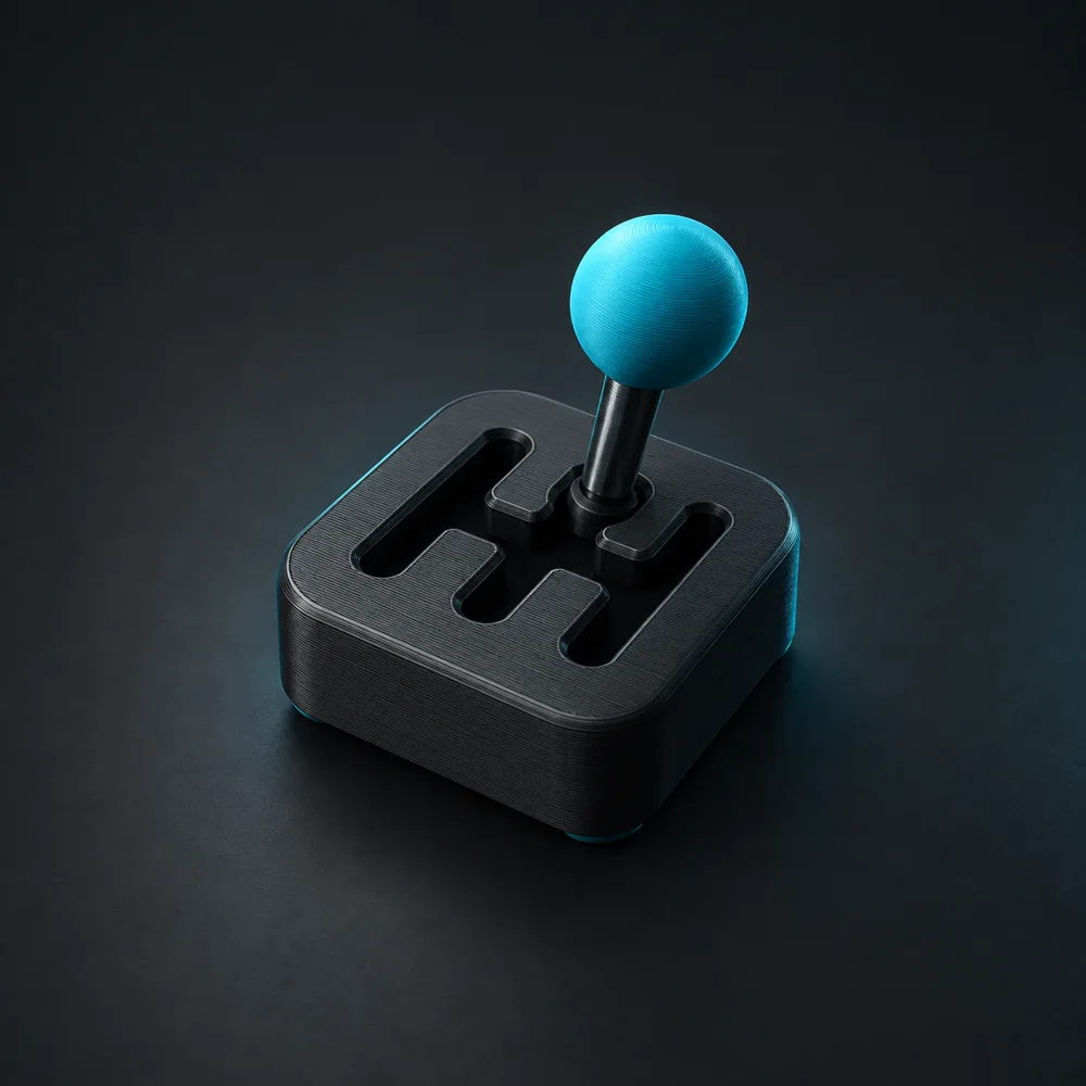 Concept preview of Stick Shift Fidget, not a product photograph